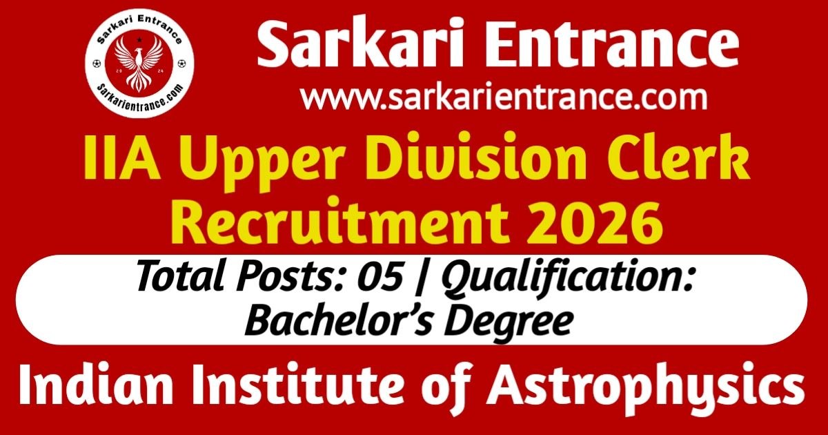 IIA Upper Division Clerk Recruitment 2026